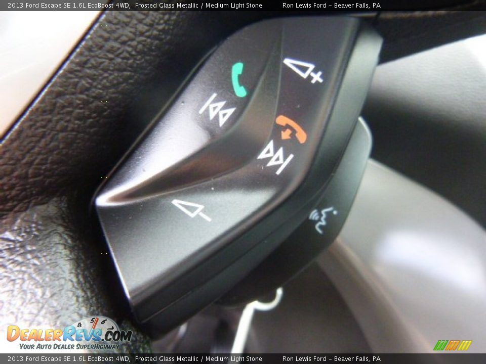 2013 Ford Escape SE 1.6L EcoBoost 4WD Frosted Glass Metallic / Medium Light Stone Photo #17