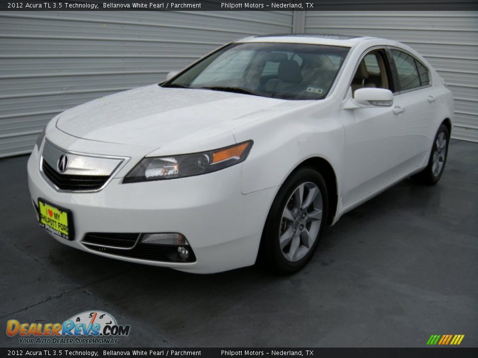 2012 Acura TL 3.5 Technology Bellanova White Pearl / Parchment Photo #7