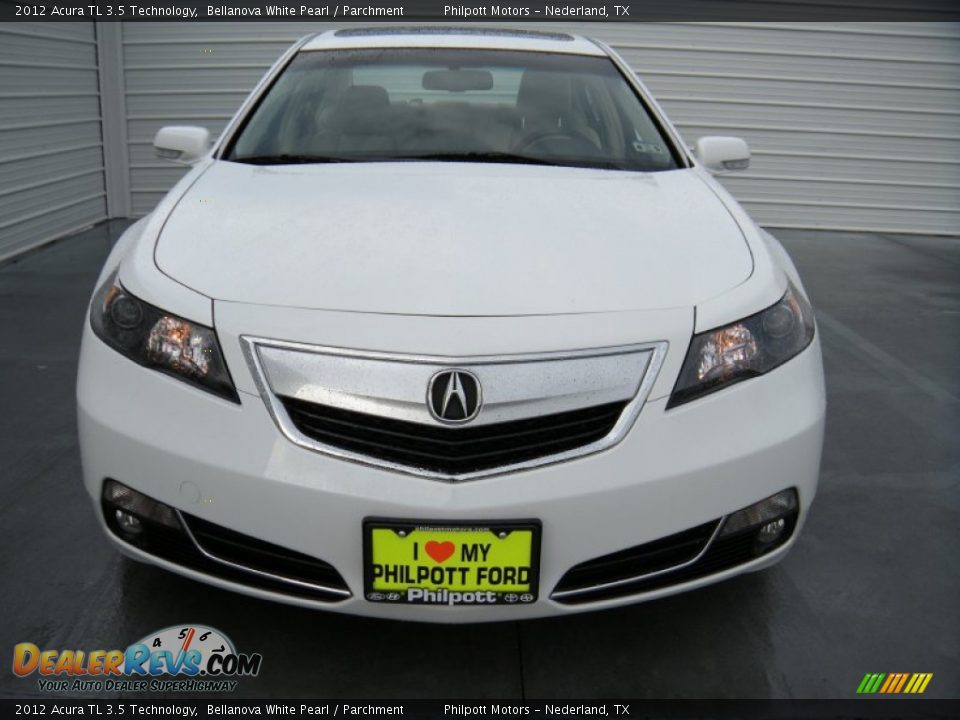 2012 Acura TL 3.5 Technology Bellanova White Pearl / Parchment Photo #8