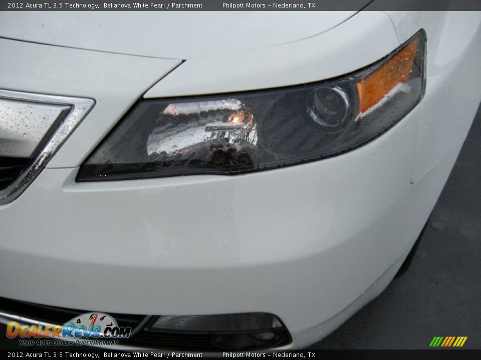 2012 Acura TL 3.5 Technology Bellanova White Pearl / Parchment Photo #9