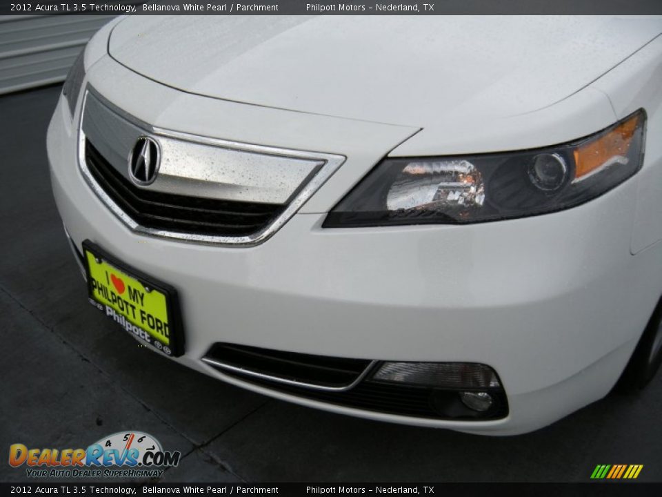 2012 Acura TL 3.5 Technology Bellanova White Pearl / Parchment Photo #10