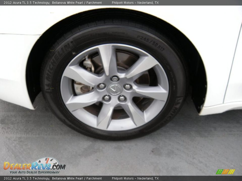 2012 Acura TL 3.5 Technology Bellanova White Pearl / Parchment Photo #11