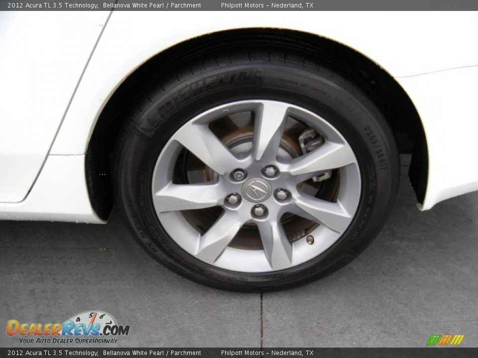 2012 Acura TL 3.5 Technology Bellanova White Pearl / Parchment Photo #12