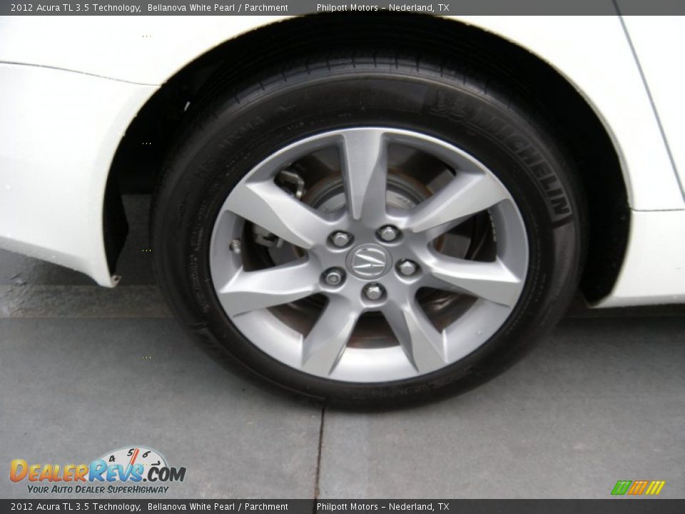 2012 Acura TL 3.5 Technology Bellanova White Pearl / Parchment Photo #13
