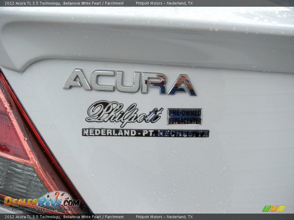 2012 Acura TL 3.5 Technology Bellanova White Pearl / Parchment Photo #19