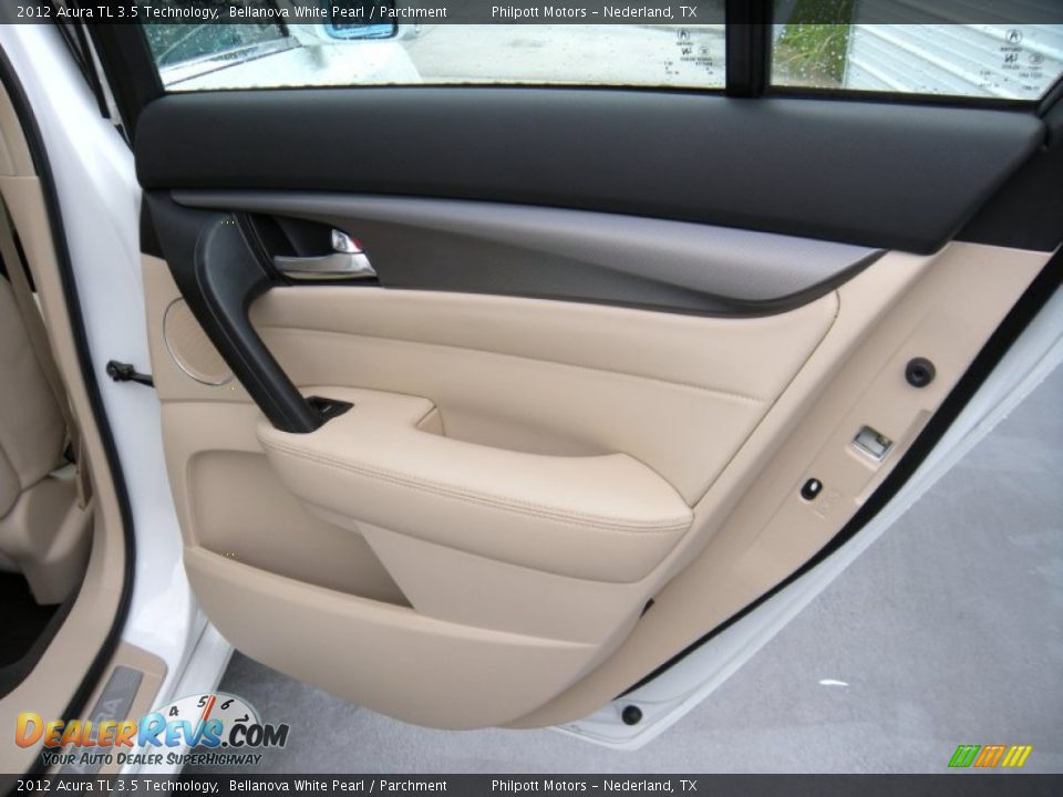 2012 Acura TL 3.5 Technology Bellanova White Pearl / Parchment Photo #25