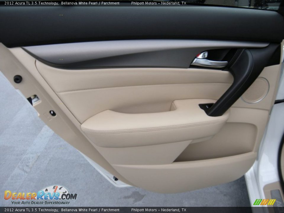 2012 Acura TL 3.5 Technology Bellanova White Pearl / Parchment Photo #28