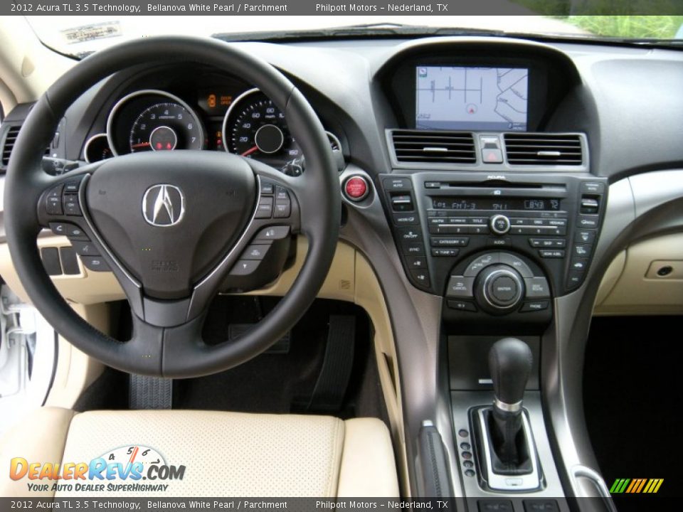 2012 Acura TL 3.5 Technology Bellanova White Pearl / Parchment Photo #35