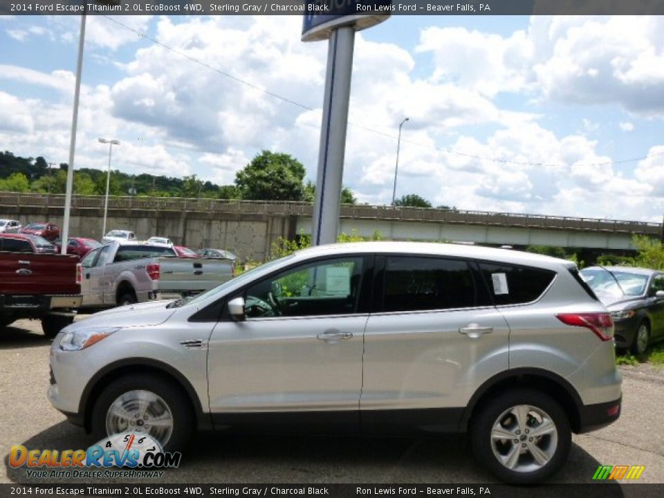 2014 Ford Escape Titanium 2.0L EcoBoost 4WD Sterling Gray / Charcoal Black Photo #5