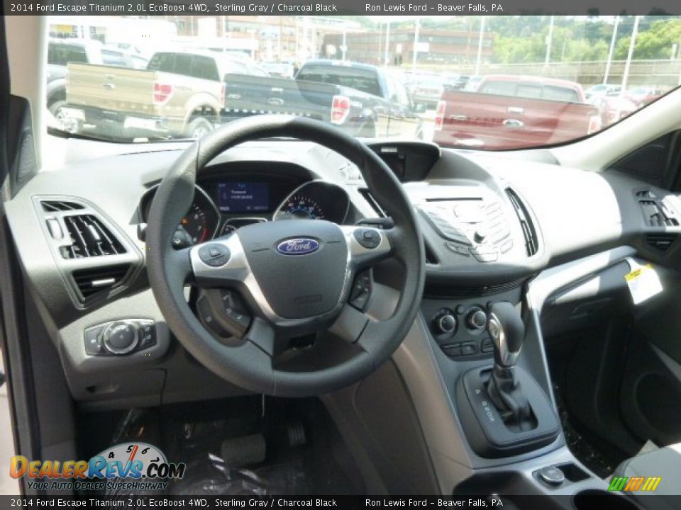 2014 Ford Escape Titanium 2.0L EcoBoost 4WD Sterling Gray / Charcoal Black Photo #14