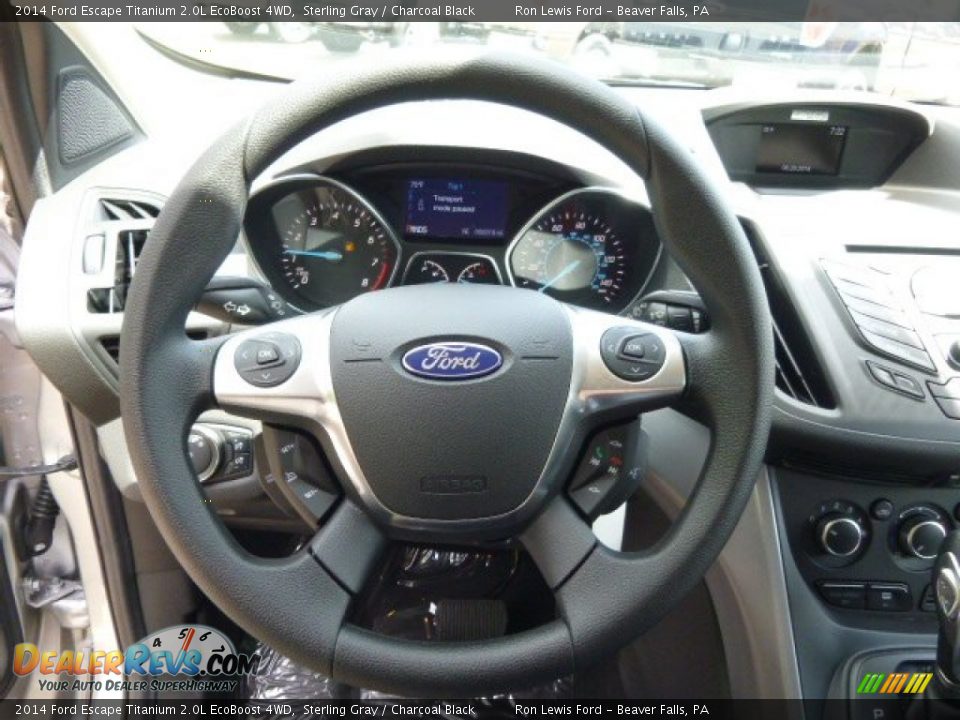 2014 Ford Escape Titanium 2.0L EcoBoost 4WD Sterling Gray / Charcoal Black Photo #19