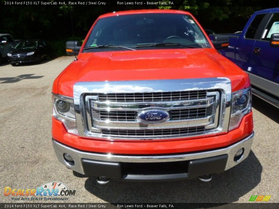 2014 Ford F150 XLT SuperCab 4x4 Race Red / Steel Grey Photo #3