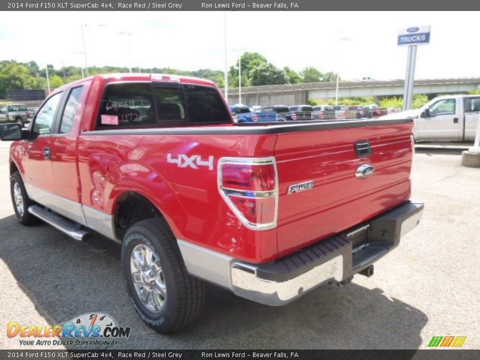 2014 Ford F150 XLT SuperCab 4x4 Race Red / Steel Grey Photo #5