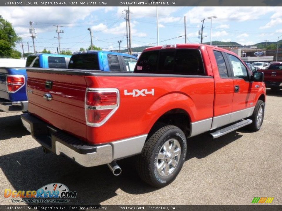 2014 Ford F150 XLT SuperCab 4x4 Race Red / Steel Grey Photo #7