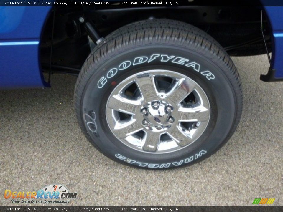 2014 Ford F150 XLT SuperCab 4x4 Blue Flame / Steel Grey Photo #9
