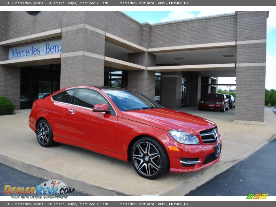 2014 Mercedes-Benz C 350 4Matic Coupe Mars Red / Black Photo #1