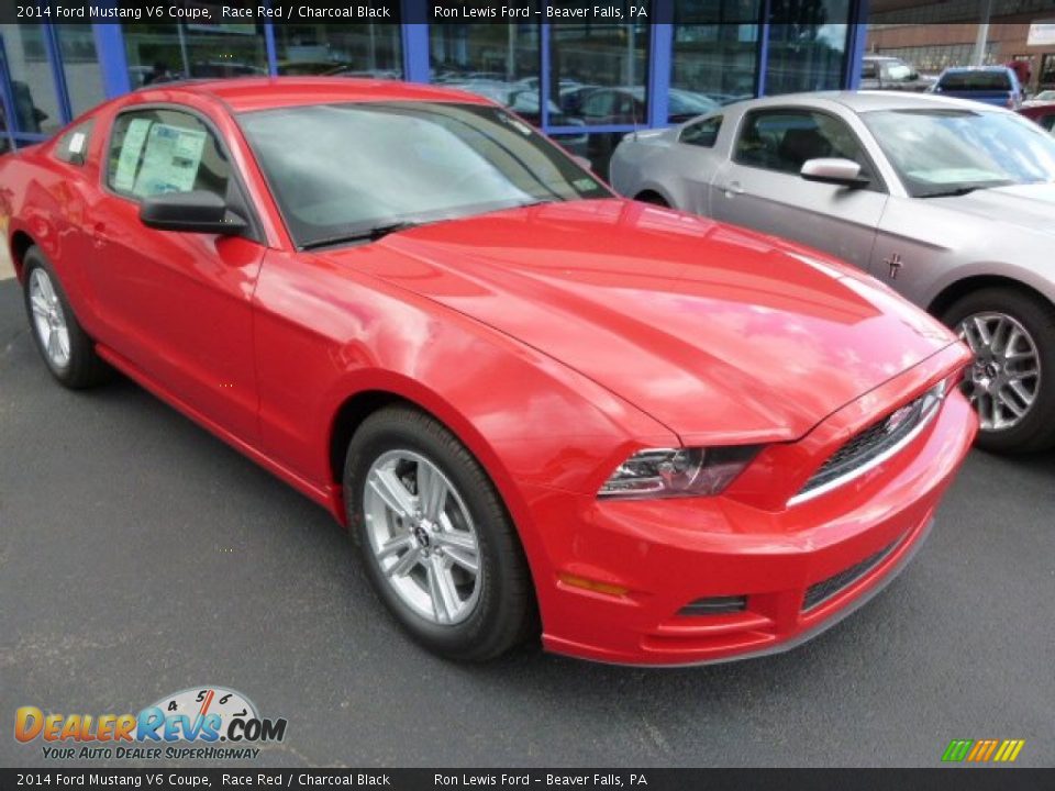 2014 Ford Mustang V6 Coupe Race Red / Charcoal Black Photo #2