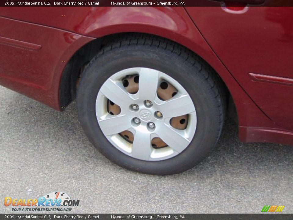 2009 Hyundai Sonata GLS Dark Cherry Red / Camel Photo #3