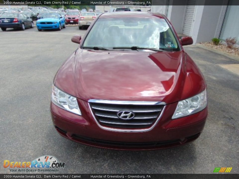 2009 Hyundai Sonata GLS Dark Cherry Red / Camel Photo #4