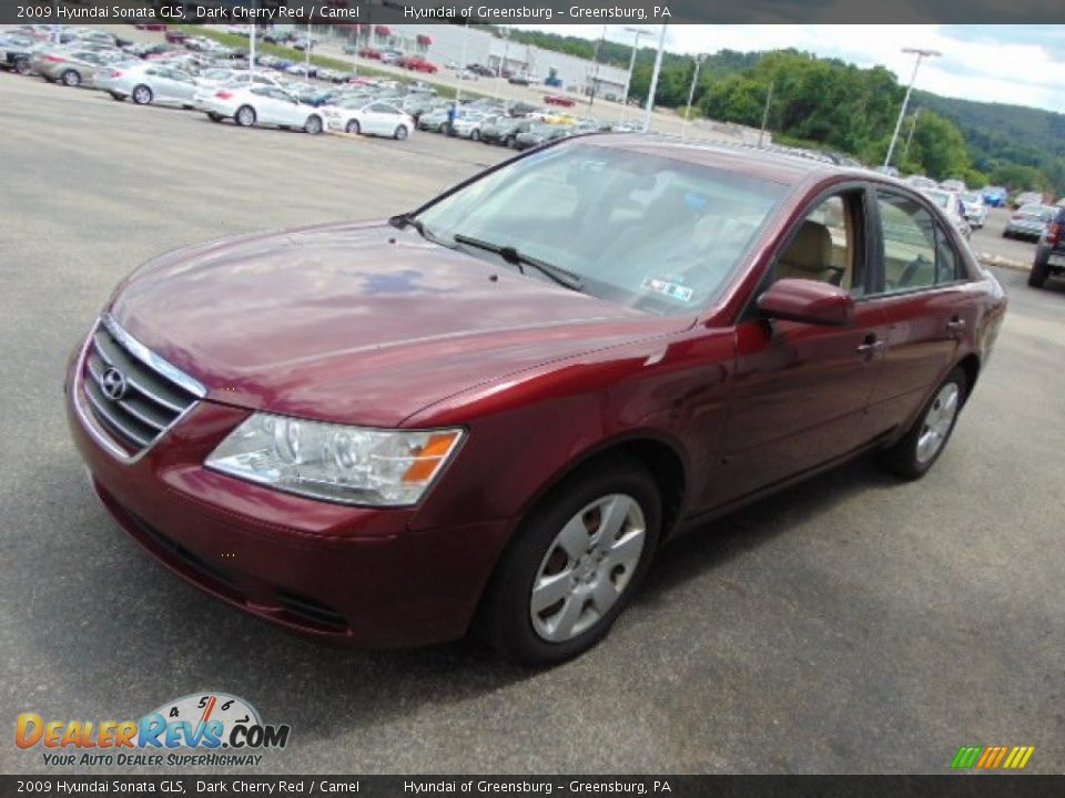 2009 Hyundai Sonata GLS Dark Cherry Red / Camel Photo #5