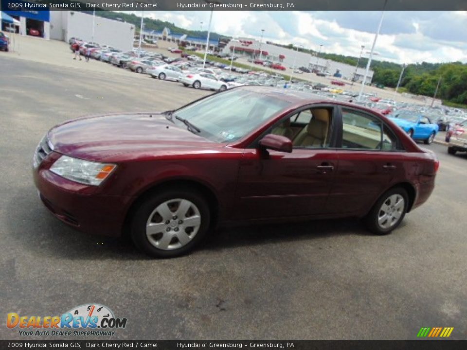 2009 Hyundai Sonata GLS Dark Cherry Red / Camel Photo #6