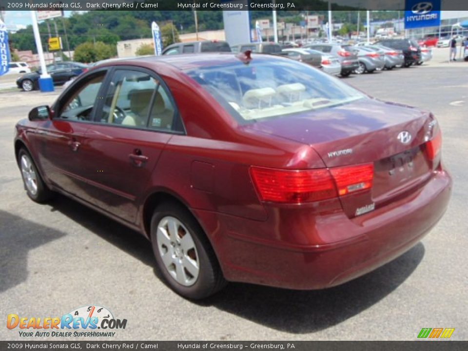 2009 Hyundai Sonata GLS Dark Cherry Red / Camel Photo #8