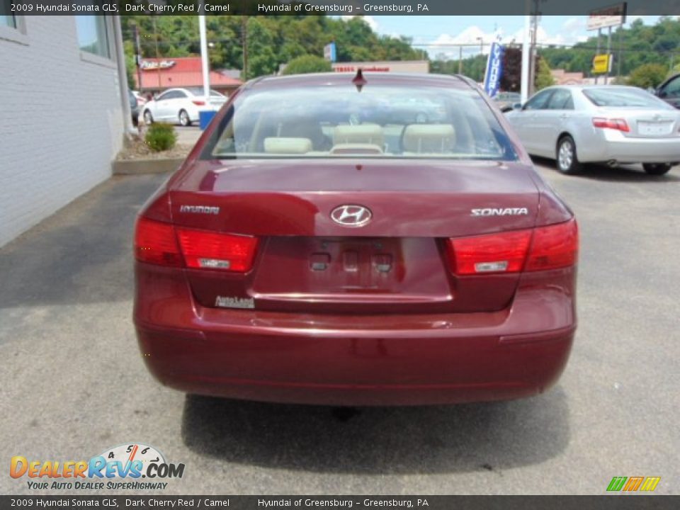 2009 Hyundai Sonata GLS Dark Cherry Red / Camel Photo #9