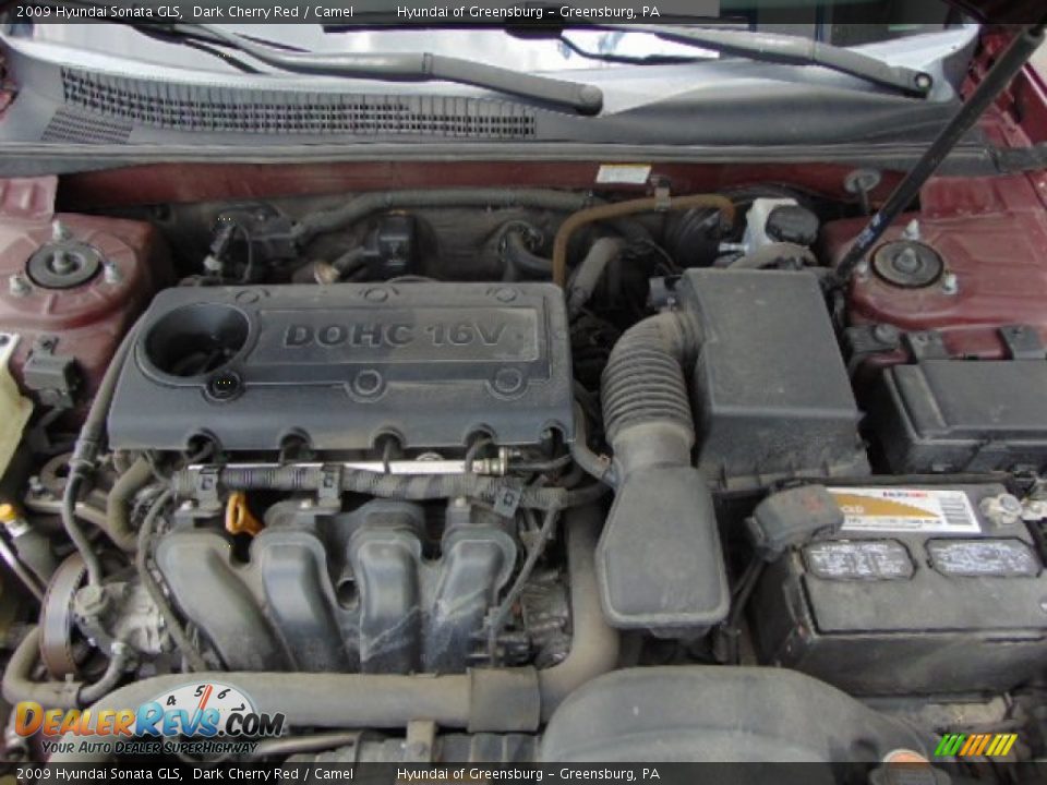 2009 Hyundai Sonata GLS Dark Cherry Red / Camel Photo #10