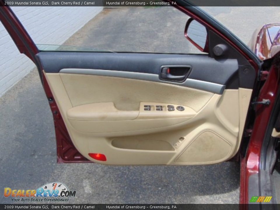 2009 Hyundai Sonata GLS Dark Cherry Red / Camel Photo #14