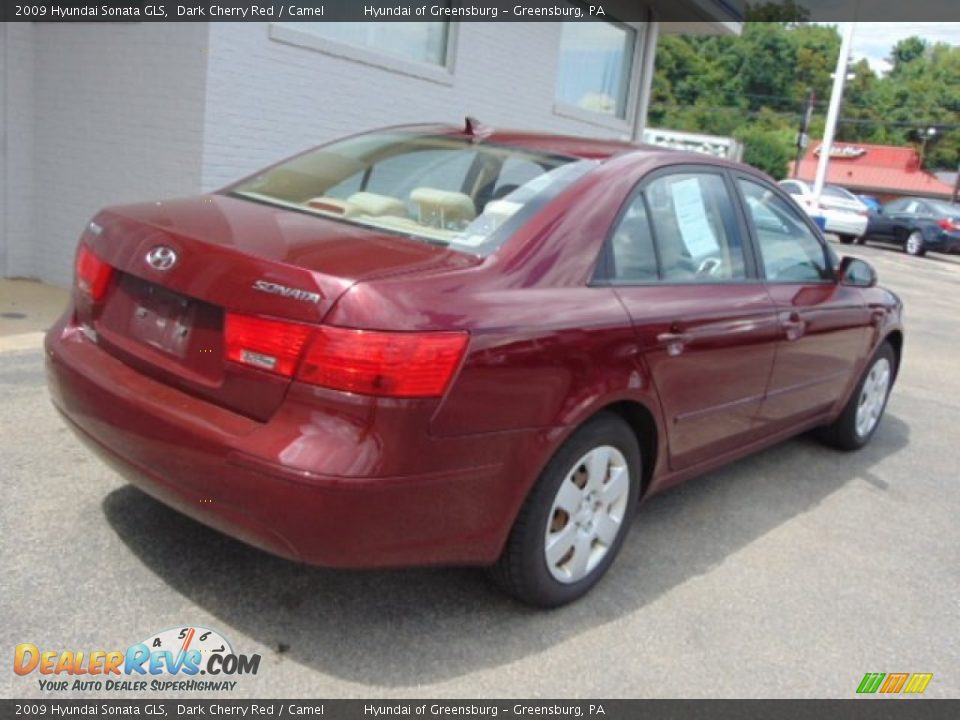 2009 Hyundai Sonata GLS Dark Cherry Red / Camel Photo #15