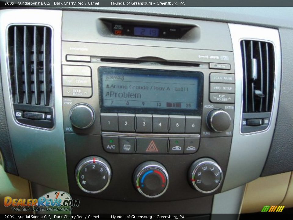2009 Hyundai Sonata GLS Dark Cherry Red / Camel Photo #16