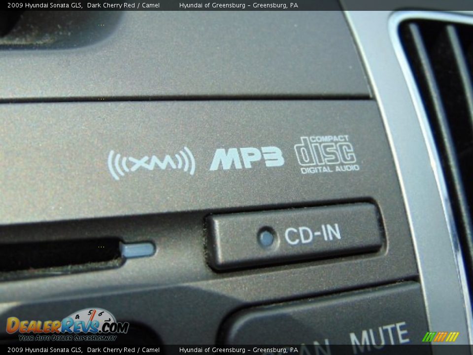 2009 Hyundai Sonata GLS Dark Cherry Red / Camel Photo #17