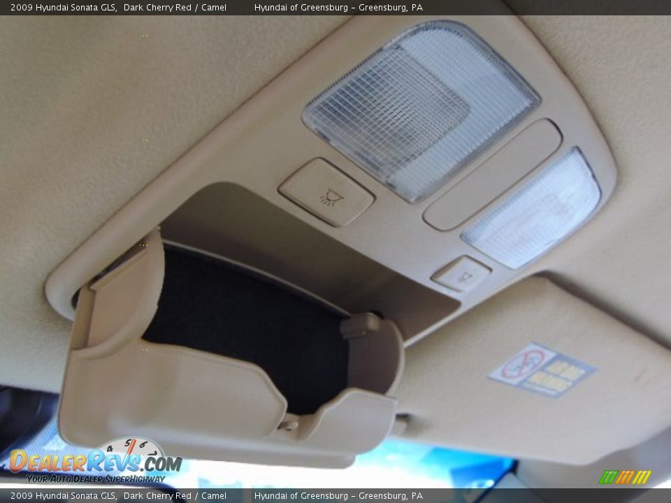 2009 Hyundai Sonata GLS Dark Cherry Red / Camel Photo #19