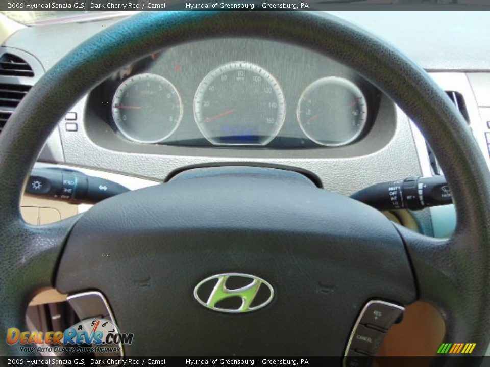 2009 Hyundai Sonata GLS Dark Cherry Red / Camel Photo #20