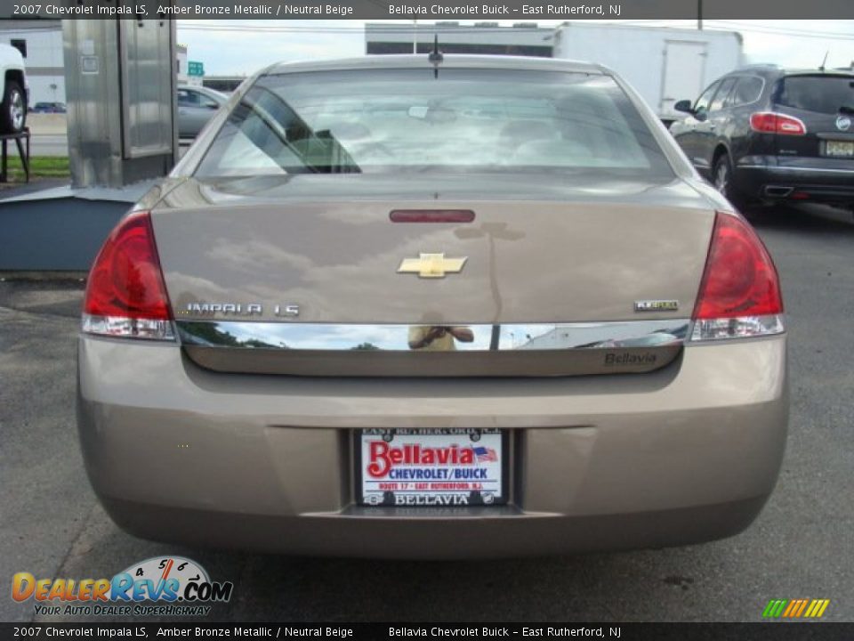 2007 Chevrolet Impala LS Amber Bronze Metallic / Neutral Beige Photo #5