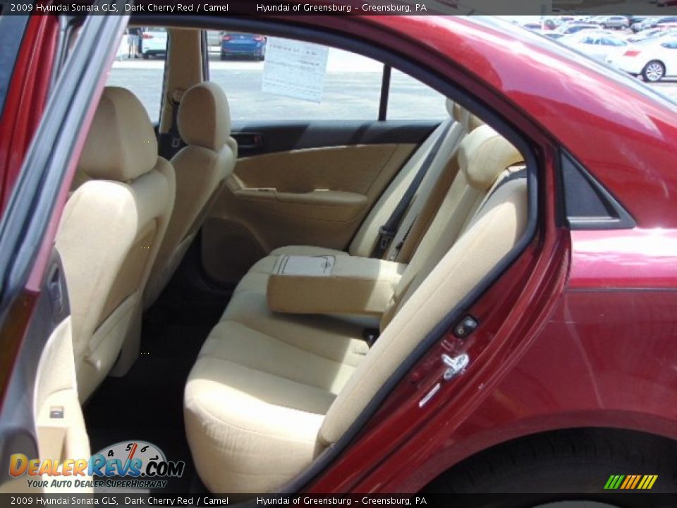 2009 Hyundai Sonata GLS Dark Cherry Red / Camel Photo #21