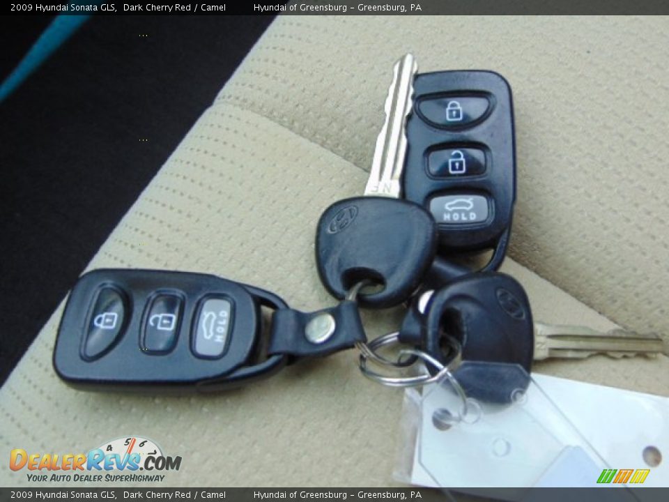 2009 Hyundai Sonata GLS Dark Cherry Red / Camel Photo #22