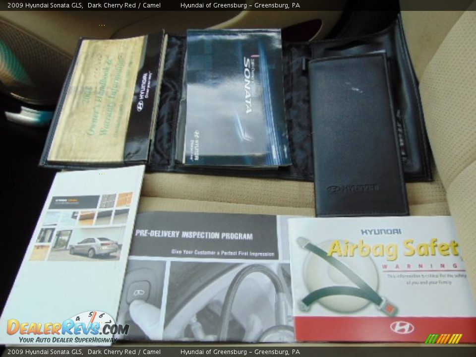 2009 Hyundai Sonata GLS Dark Cherry Red / Camel Photo #23