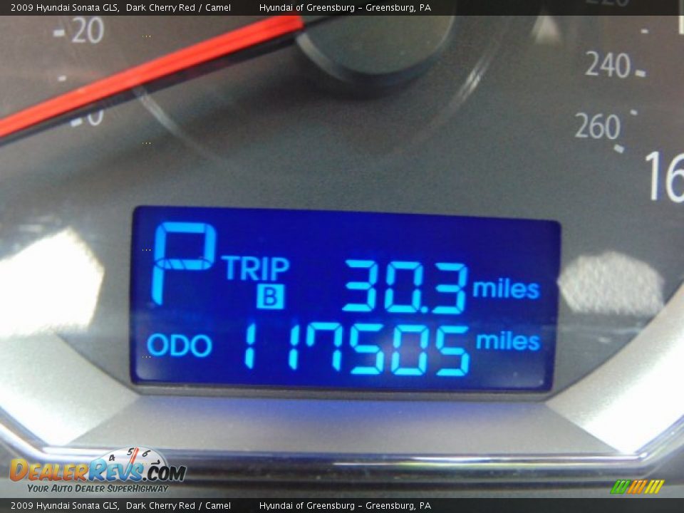 2009 Hyundai Sonata GLS Dark Cherry Red / Camel Photo #25