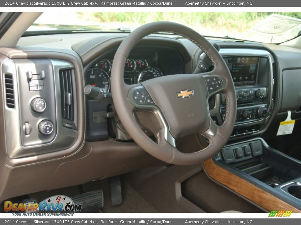 2014 Chevrolet Silverado 1500 LTZ Crew Cab 4x4 Rainforest Green Metallic / Cocoa/Dune Photo #22