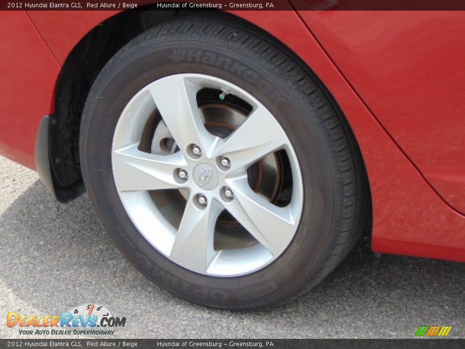 2012 Hyundai Elantra GLS Red Allure / Beige Photo #3