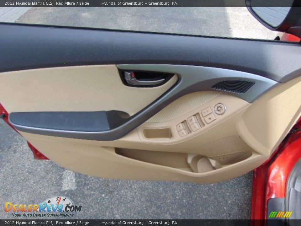 2012 Hyundai Elantra GLS Red Allure / Beige Photo #11