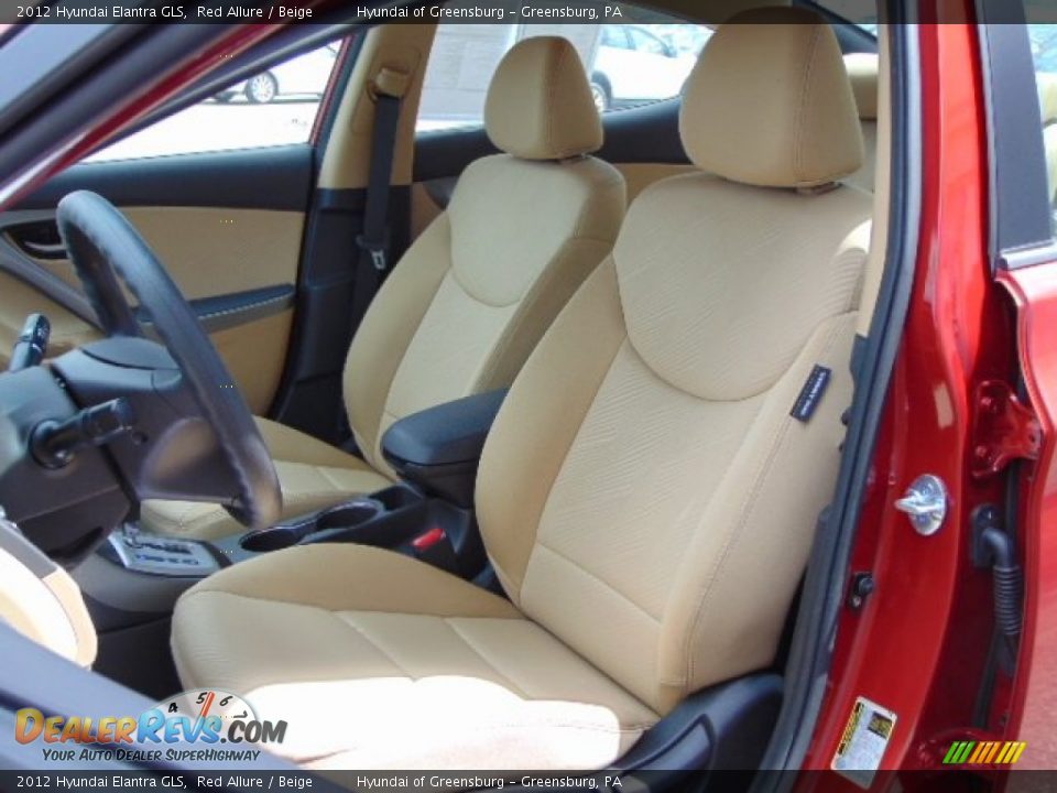 2012 Hyundai Elantra GLS Red Allure / Beige Photo #13
