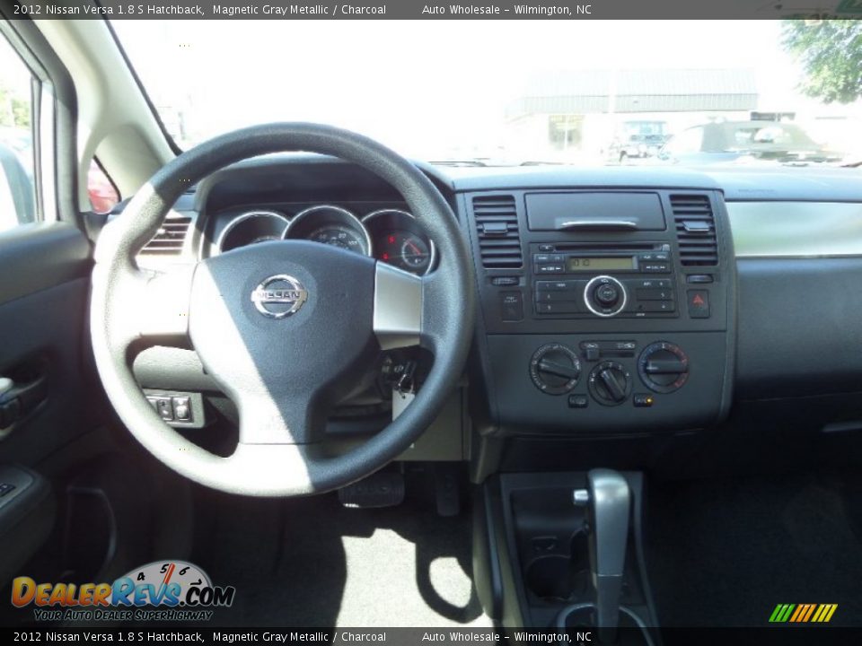 2012 Nissan Versa 1.8 S Hatchback Magnetic Gray Metallic / Charcoal Photo #15