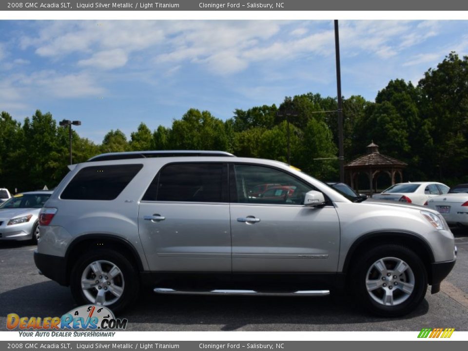 2008 GMC Acadia SLT Liquid Silver Metallic / Light Titanium Photo #2