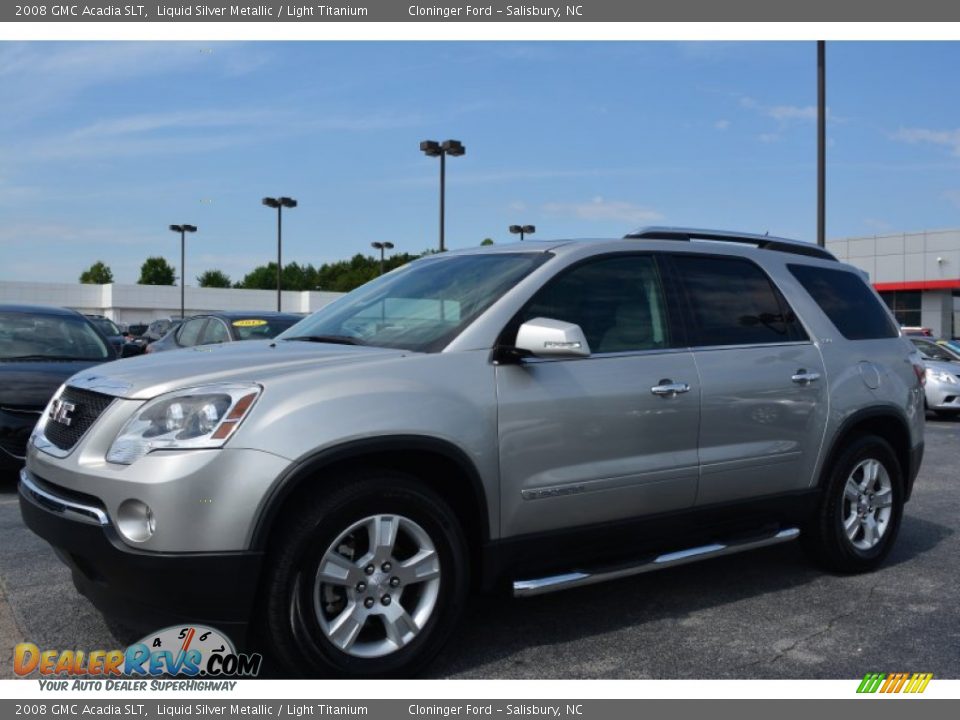2008 GMC Acadia SLT Liquid Silver Metallic / Light Titanium Photo #3