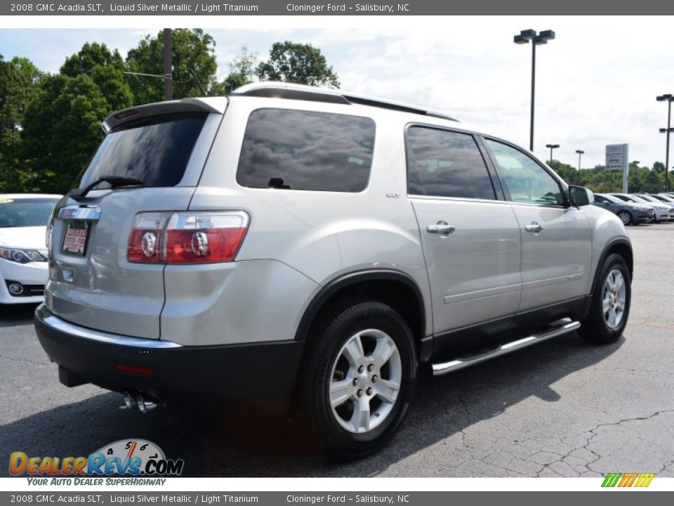 2008 GMC Acadia SLT Liquid Silver Metallic / Light Titanium Photo #4