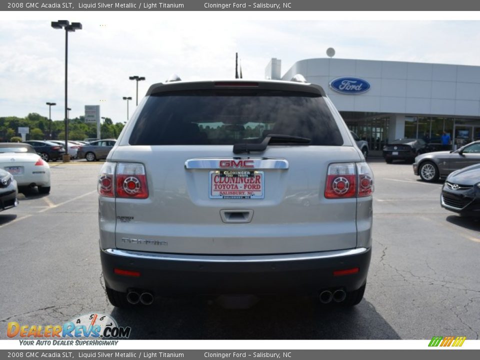 2008 GMC Acadia SLT Liquid Silver Metallic / Light Titanium Photo #5