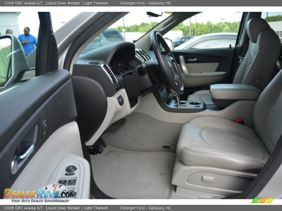 2008 GMC Acadia SLT Liquid Silver Metallic / Light Titanium Photo #9
