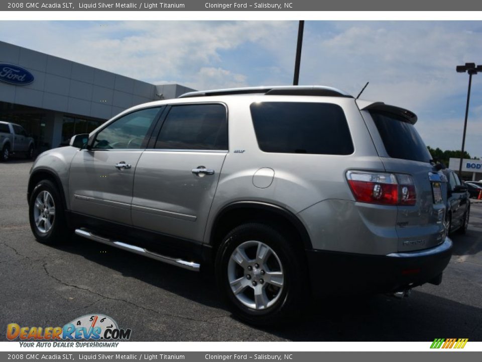 2008 GMC Acadia SLT Liquid Silver Metallic / Light Titanium Photo #36